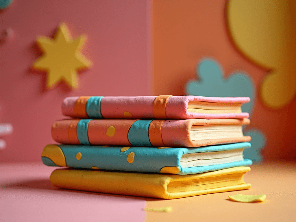 Stack of printed coloring books