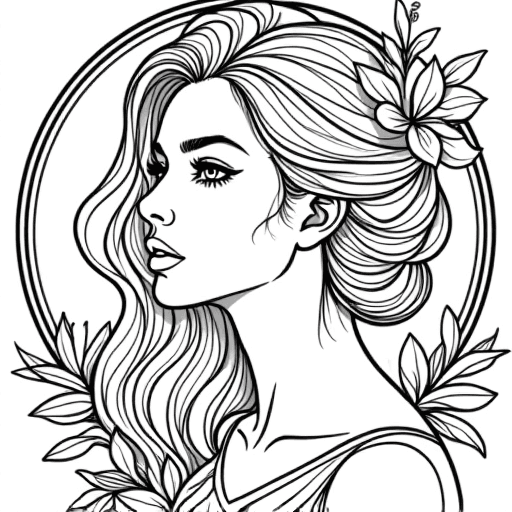 Art Nouveau coloring style