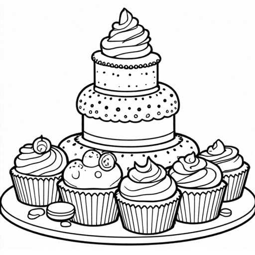 Food & Sweets coloring style