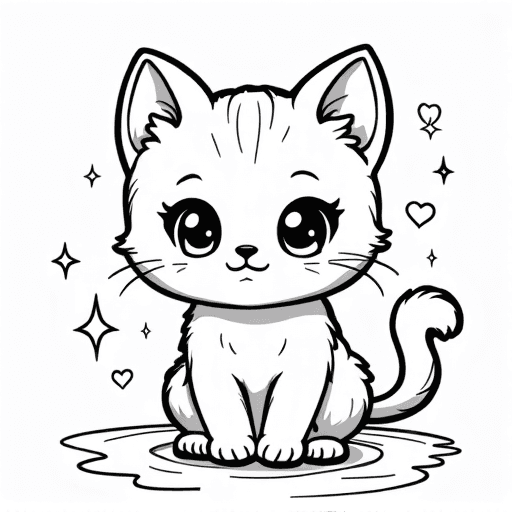 Kawaii coloring style