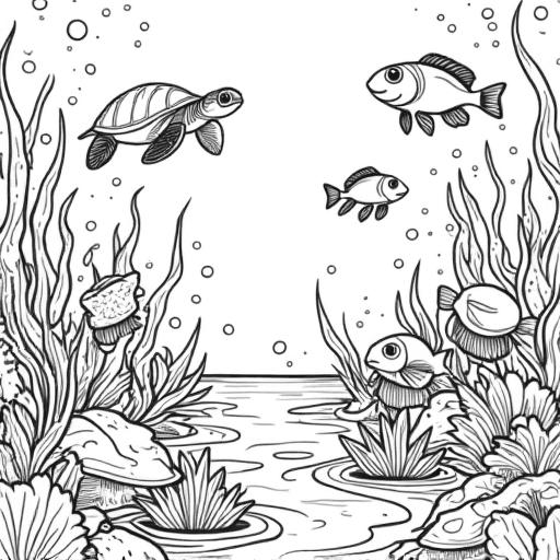 Underwater coloring style