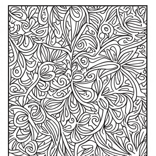 Zentangle coloring style
